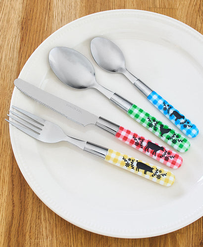 16-Pc. Farm Themed Stainless Steel Flatware Set