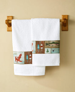 "Gone Fishing" Set of 2 Hand Towels