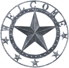 Load image into Gallery viewer, 18&quot; Metal Star Welcome Wall Plaque - 2 Finishes Available