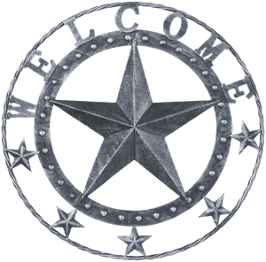 18" Metal Star Welcome Wall Plaque - 2 Finishes Available