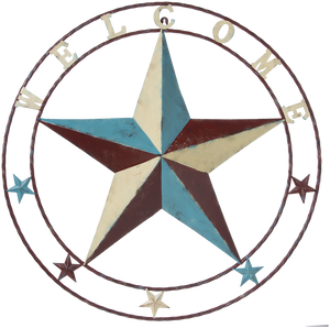 Red, White & Blue Metal Welcome Star - 24"