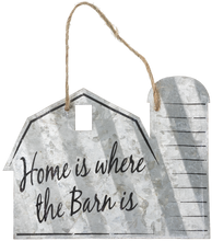 Load image into Gallery viewer, &quot;Home is Where The Barn Is&quot; Corrugated Barn Metal Sign - 2 Sizes