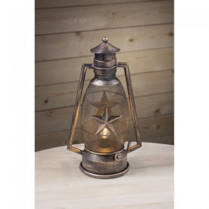 Western Cutout Metal 15" Lantern Lamp (Choose From 3 Styles)