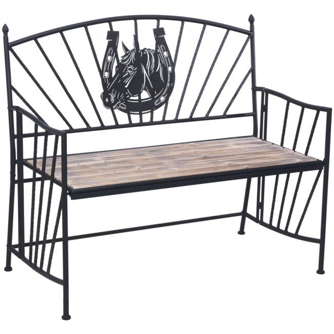 Collapsible Metal/Wood Horse Bench
