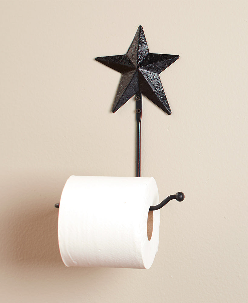 Metal Barn Star Toilet Paper Holder