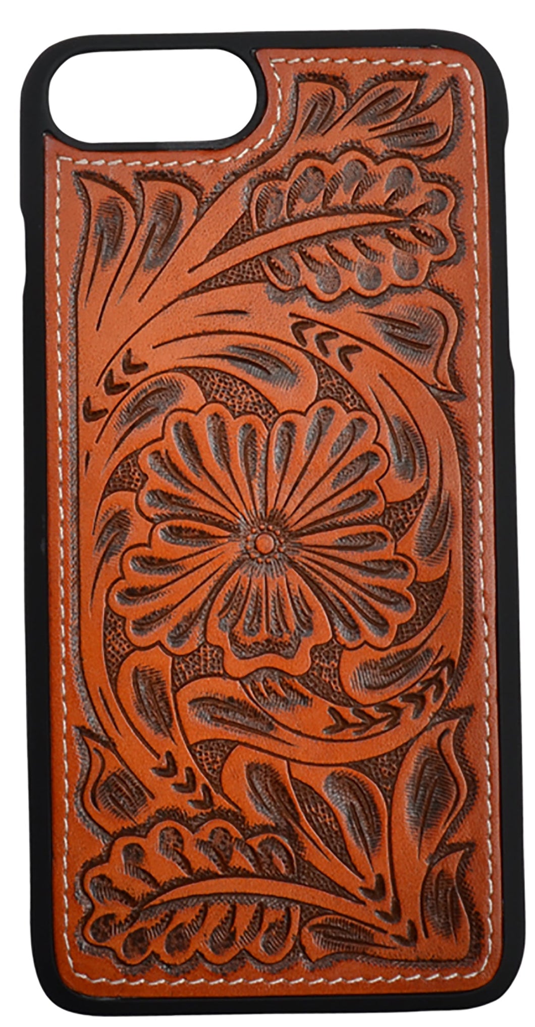 Tan Tooled Snap-On Case for iPhone 8+