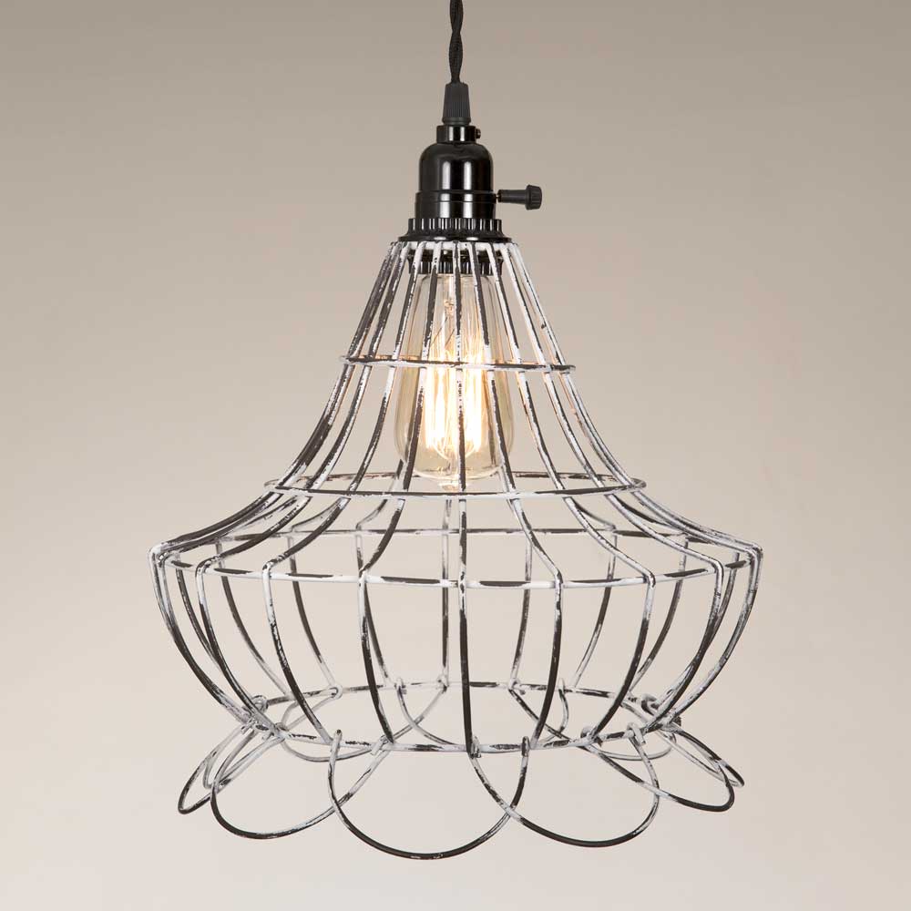Wire Scallop Bell Pendant Lamp