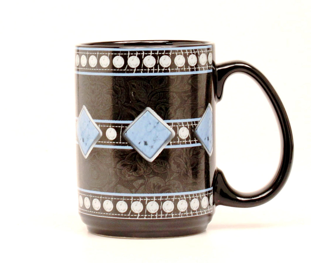 Ceramic Floral Studded Coffee Mug - 16 Oz