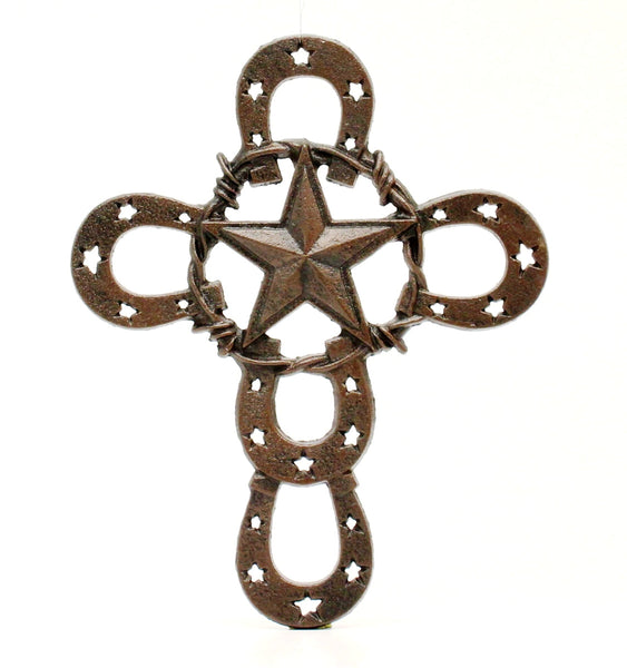 Genuine Horseshoes & Nails Wall Cross – Wild West Living