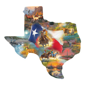 "Images of Texas"  Shaped 1000 Pc  Jigsaw Puzzle