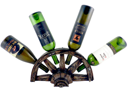 Wagon Wheel Wine Bottle Holder