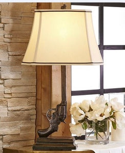 Six-Shooter Western Table Lamp
