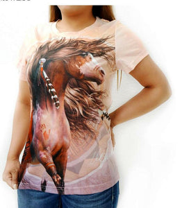 Horse Art by Laura Prindle Ladies T-Shirt