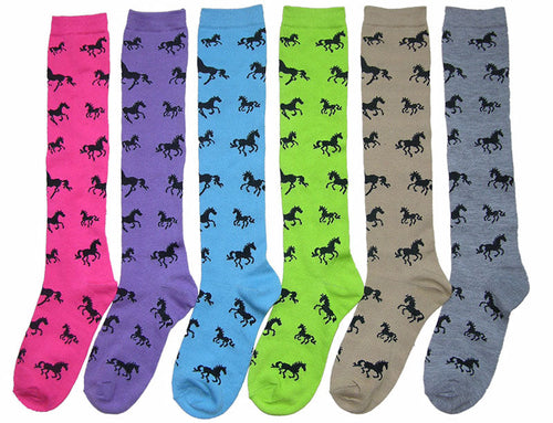 Ladies' Knee Socks - Horses (1 Pair)