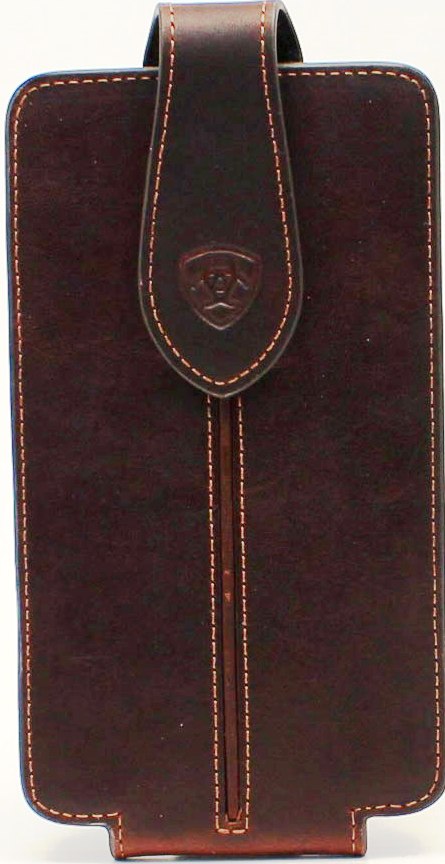 Ariat Large Brown Cell Phone Case with Center Bump