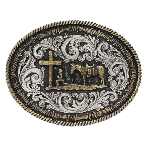 Barbed Wire & Rope Christian Cowboy Buckle