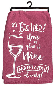 "Boo Hoo" Wine Flour Sack Towel