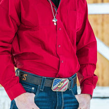 Load image into Gallery viewer, Patriot Bull Rider Buckle