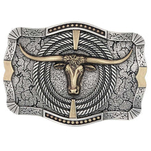 Load image into Gallery viewer, Ropin’ Ready Longhorn Attitude Buckle
