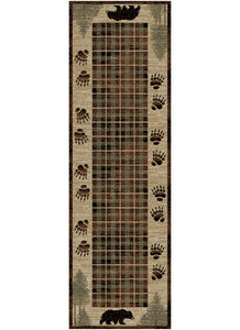 "Big Timber Brown" Western/Lodge Area Rug (4 Sizes Available)