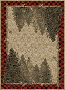 "Forest Antique" Western Area Rug (4 Sizes Available)