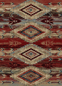 "Broken Bow Multi" Western Area Rug (4 Sizes Available)