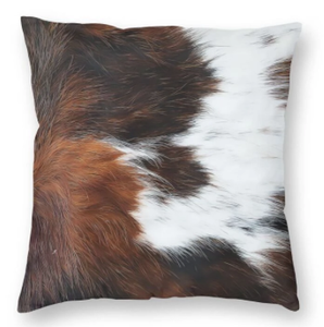 Scottish Cowhide Print Decorative Accent Pillow