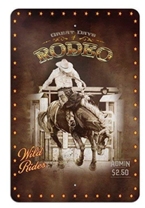 "Wild Ride" Vintage Rodeo Tin Sign