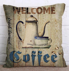 "Welcome Coffee" Accent Pillow 18" x 18"