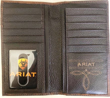 Load image into Gallery viewer, Western Rodeo Wallet with Fancy Stitching and Ariat Shield Concho