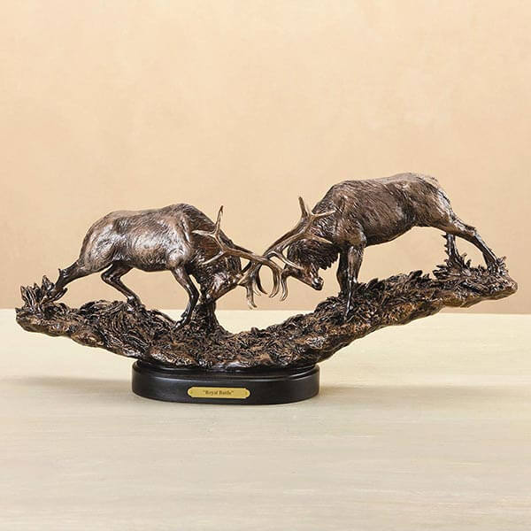 Royal Battle Elk Sculpture