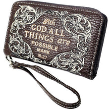 Load image into Gallery viewer, &quot;With God&quot; Ladies&#39; Western Wallet - Choose From 2 Colors!
