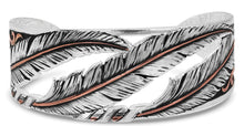 Load image into Gallery viewer, Wind Dancer Pierced Feather Cuff Bracelet - Made in the USA!