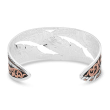 Load image into Gallery viewer, Wind Dancer Pierced Feather Cuff Bracelet - Made in the USA!