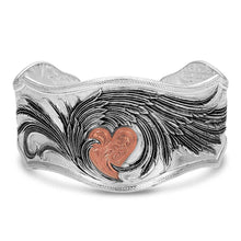 Load image into Gallery viewer, Rose Gold Heart Strings Feather Bracelet - Made in the USA!