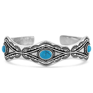 Aztec Silver Cuff Bracelet