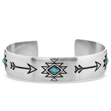 Load image into Gallery viewer, Forward Turquoise Silver Cuff Bracelet