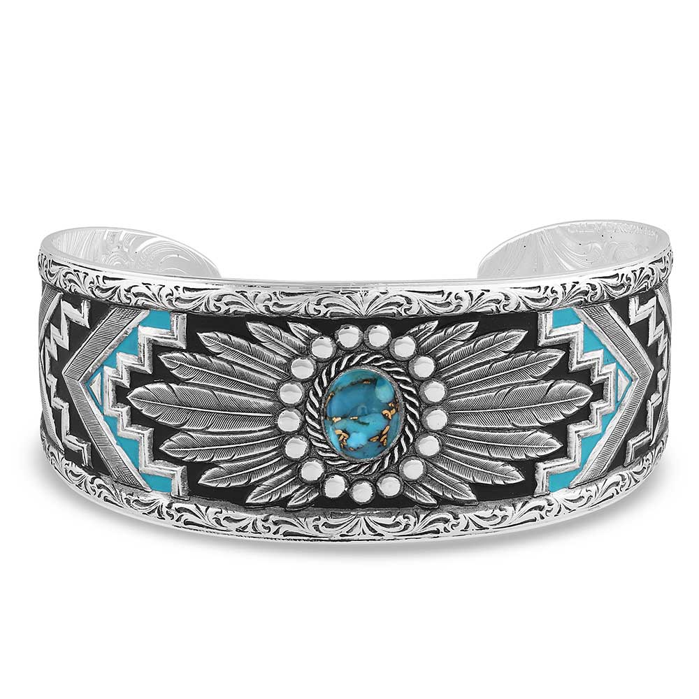 Blue Spring Western Cuff Bracelet - Made in the USA
