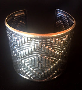 Aztec Cuff Bracelet Silver