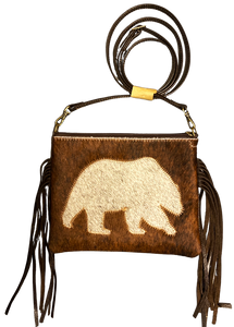 Bear Genuine Brazilian Cosmetic Bag with Fringe