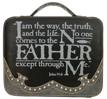 Load image into Gallery viewer, &quot;I Am the Way, Truth &amp; Life&quot; Western Bible Cover - Choose From 2 Colors!