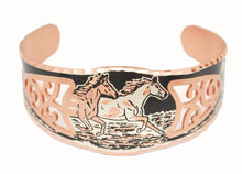 Load image into Gallery viewer, Running Horses Copper Twilight Bracelet