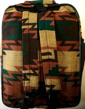 Load image into Gallery viewer, Southwestern &quot;Santa Fe&quot; Style Backpack Green/Brown