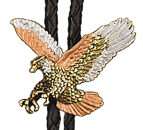 Tricolor Eagle Bolo Tie