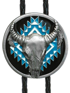 Buffalo Head Indian Bolo Tie -  Made in USA