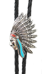 Indian Head Bolo Tie - Made in the USA