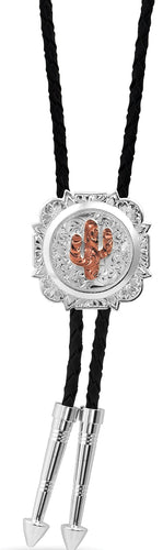Desert Rose Cactus Bolo Tie - Made in the USA!