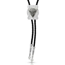 Load image into Gallery viewer, Scalloped Buffalo Head Bolo Tie - Made in the USA!