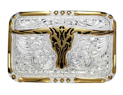 Longhorn Rectangular Belt Buckle