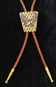 Western Two Tone Oval Bolo with Eagle